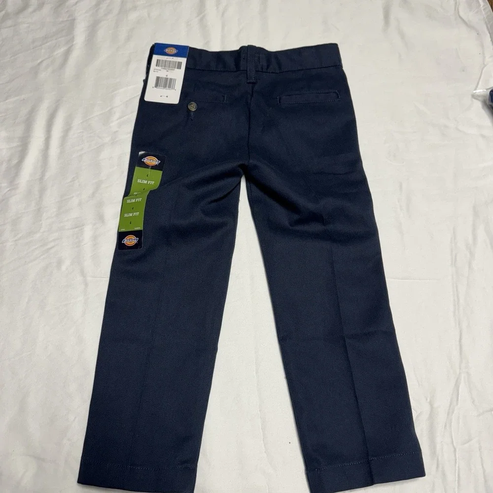 Boys Dickies Flex Slim Fit Khaki Pants In Black Size 4